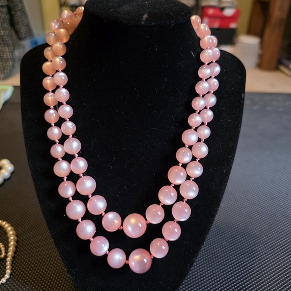 3.6 Lb Vintage Beaded Bauble Antique Pearl Style Necklace Lot - Picture 13 of 14